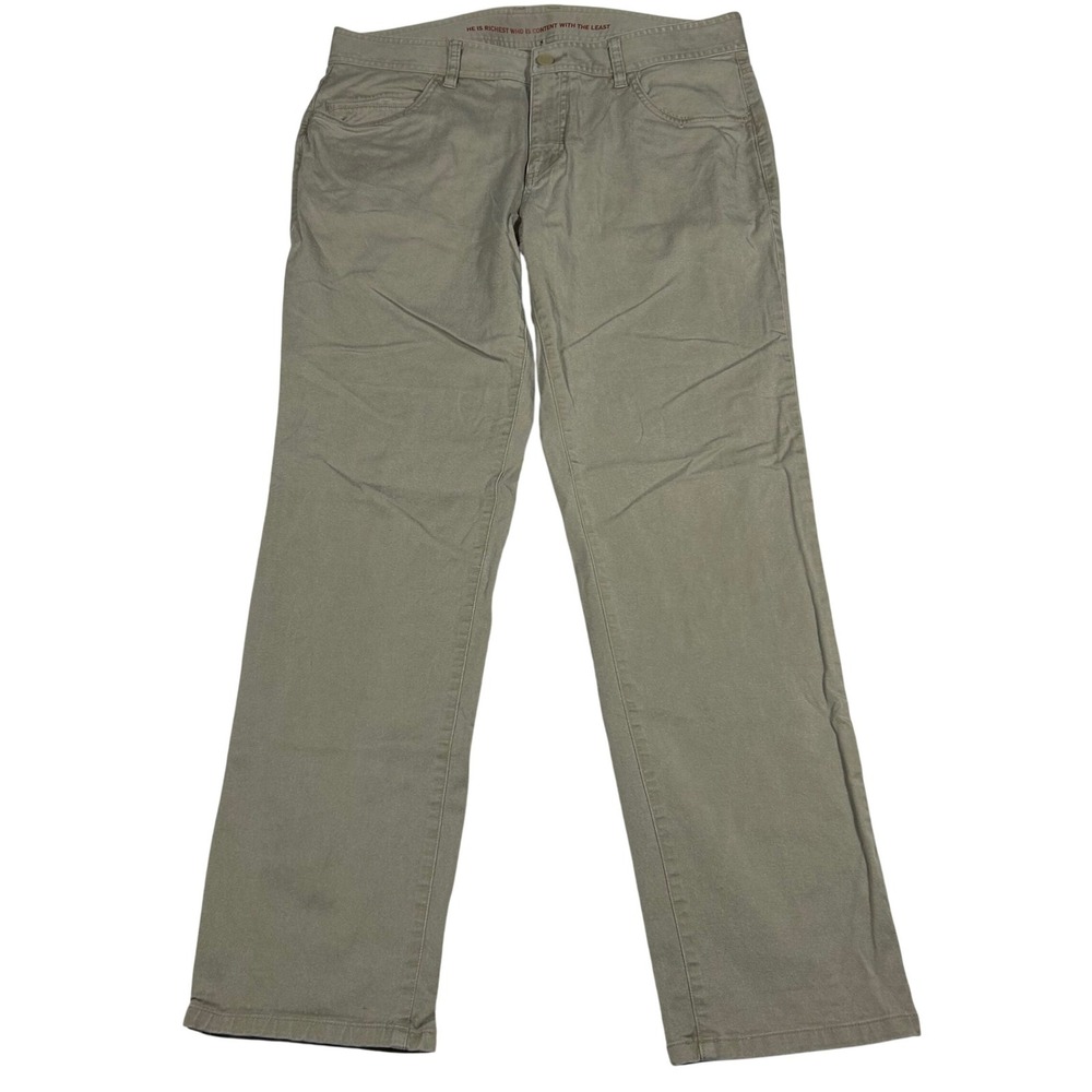 Rhone Commuter Pants Mens 34 Khaki Straight Leg Five Pocket Performance Trousers